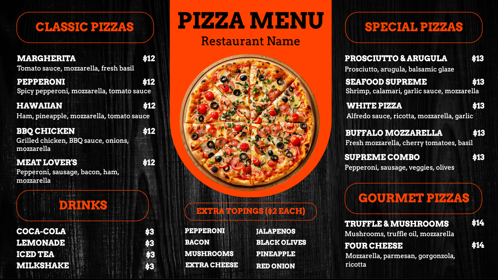 Interactive Pizza Ordering Screen