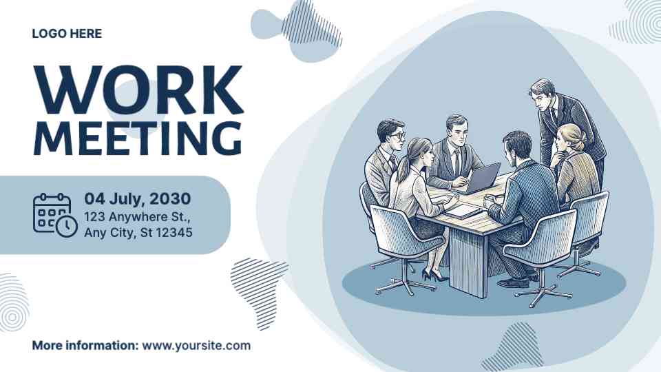 Vibrant Meeting Announcement Template
