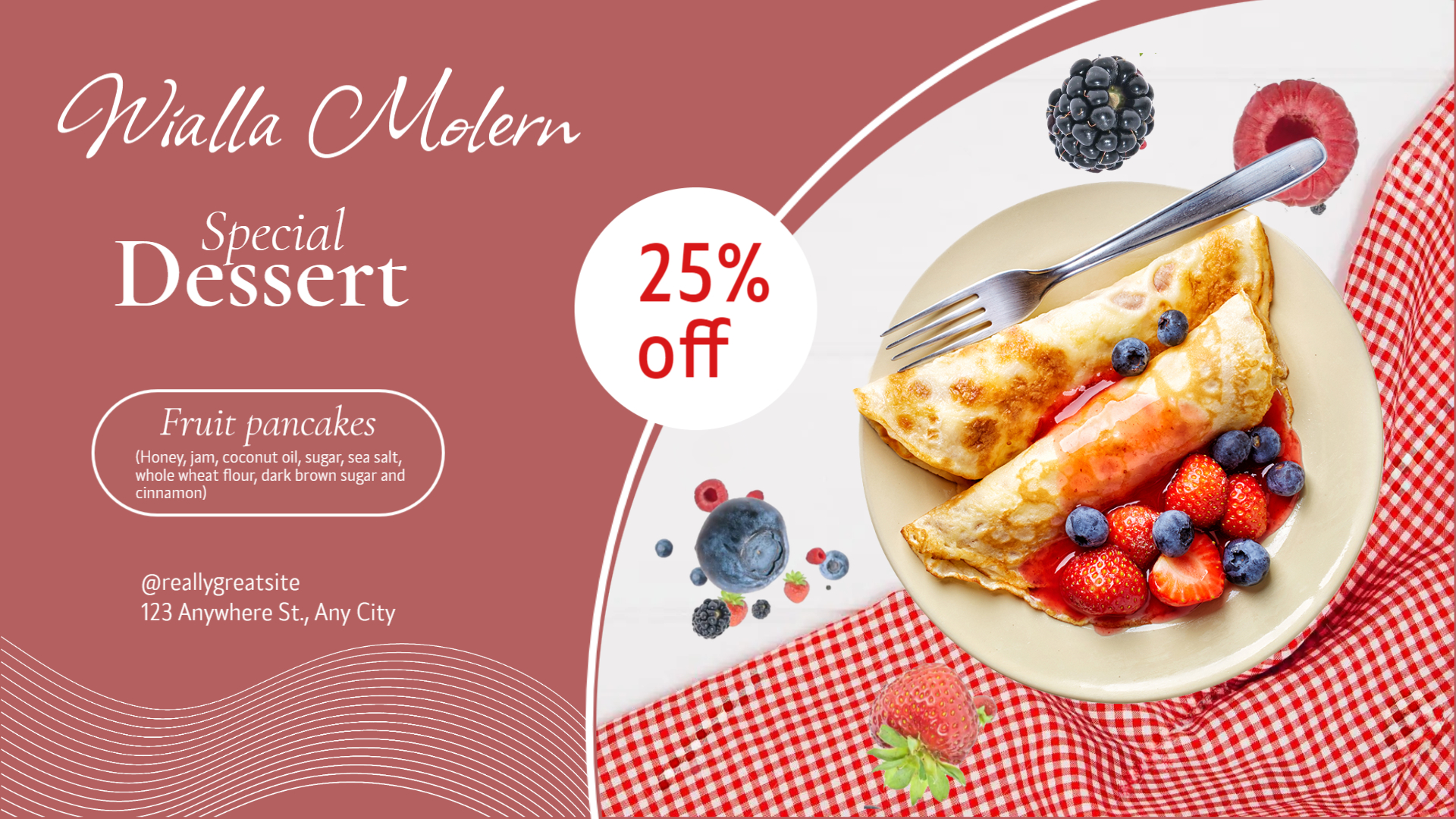 Delicious Dessert & Pancake Special Offer