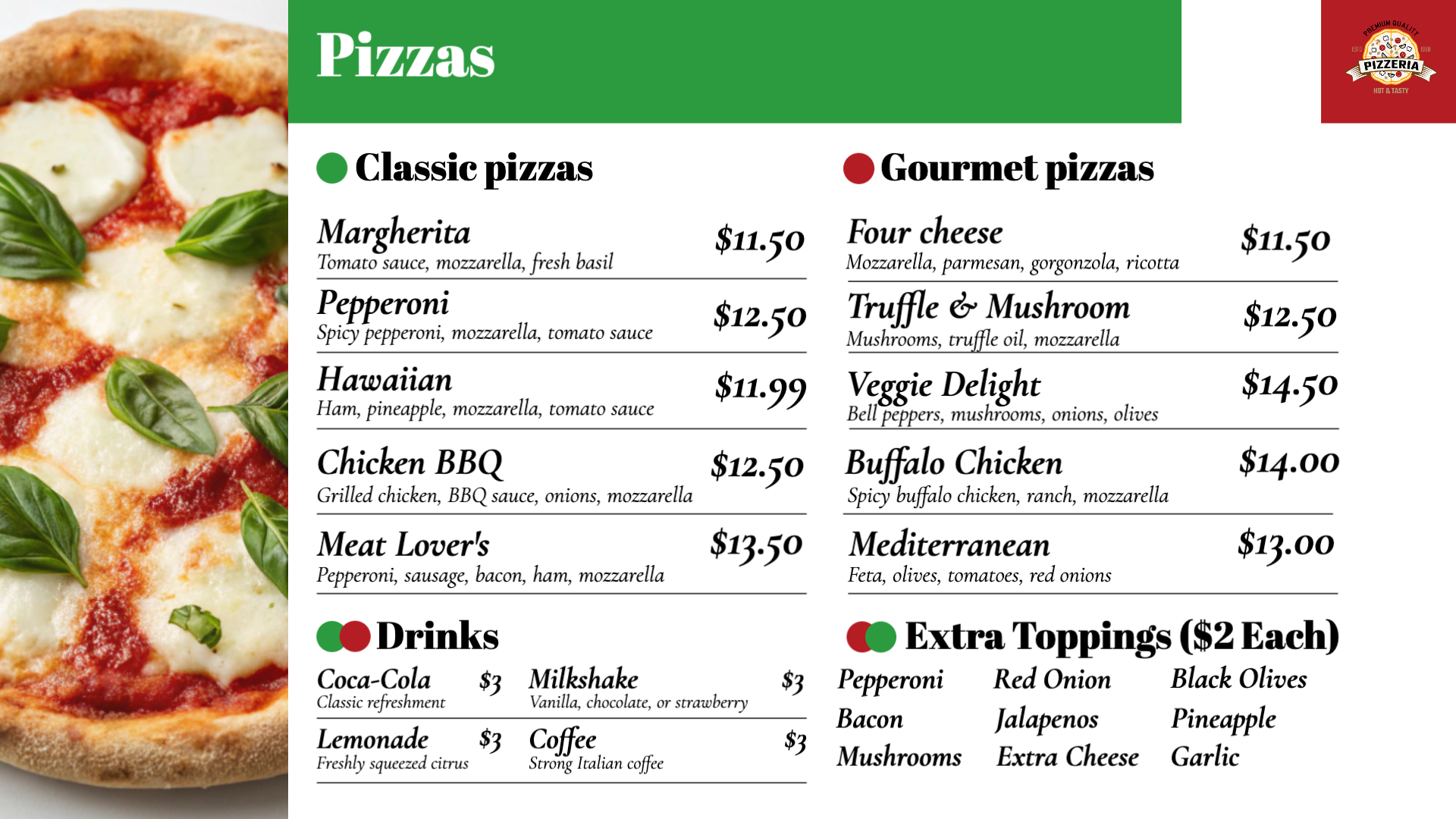 Pizzeria Display