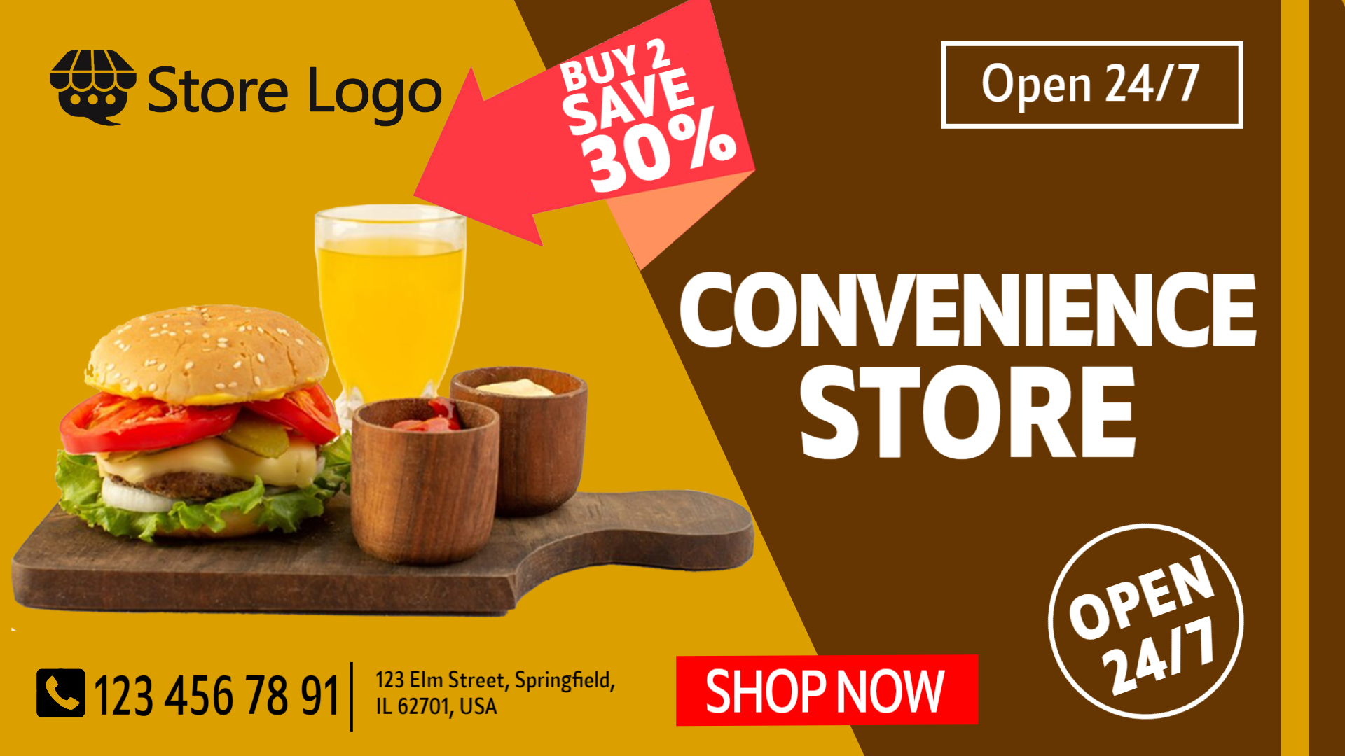 Supermarket Sale Poster Template – Digital Store Flyer