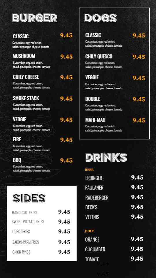 Gourmet Burger & Handcrafted Bites Display